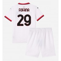 Camisa de time de futebol AC Milan Youssouf Fofana #29 Replicas 2º Equipamento Infantil 2024-25 Manga Curta (+ Calças curtas)